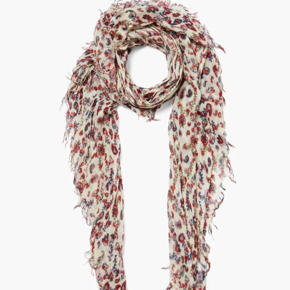 New Auth Chan Luu Silk and Cashmere Scarf Cloud Cream Paisley - Picture 1 of 1